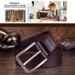 Fashion, accesorii si bijuterii - Barbati - Accesorii barbati - Curele barbati - Set 2 Curele Premium pentru Barbati din Piele de Calitate Superioara si Catarama de Otel, Negru si Maro, 120cm - Infinity.ro