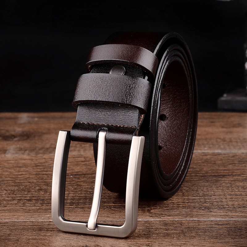 Fashion, accesorii si bijuterii - Barbati - Accesorii barbati - Curele barbati - Set 2 Curele Premium pentru Barbati din Piele de Calitate Superioara si Catarama de Otel, Negru si Maro, 120cm - Infinity.ro