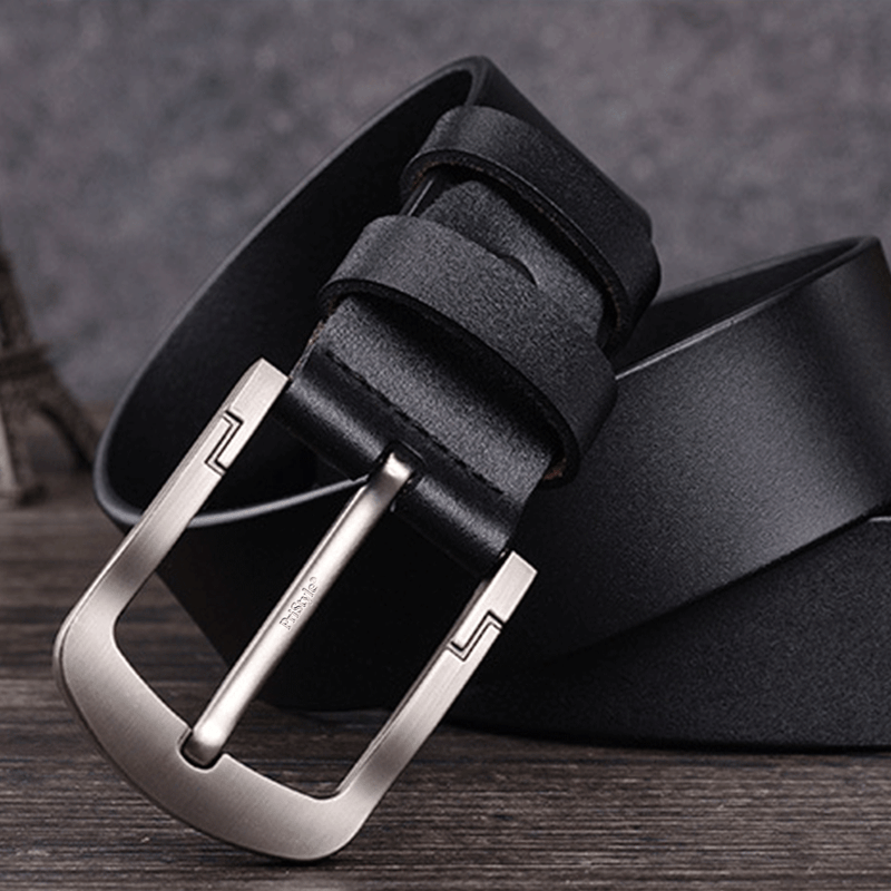 Fashion, accesorii si bijuterii - Barbati - Accesorii barbati - Curele barbati - Curea Barbati, Piele Naturala Premium, Catarama Metalica Rezistenta cu, Neagra, 120 cm - Infinity.ro