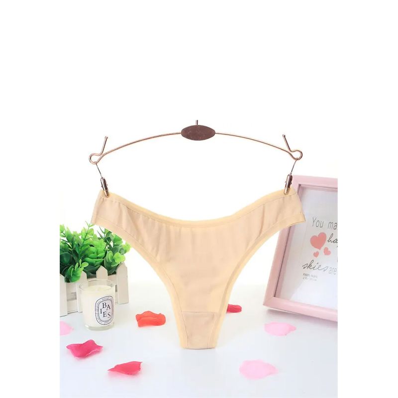 Fashion, accesorii si bijuterii - Femei - Lenjerie si pijamale femei - Lenjerie intima femei - Set 3 chiloti lenjerie intima pentru dama tip tanga, Multifloral in 3 culori, din Bumbac 100%, Crem, Alb, Roz, XS - Infinity.ro