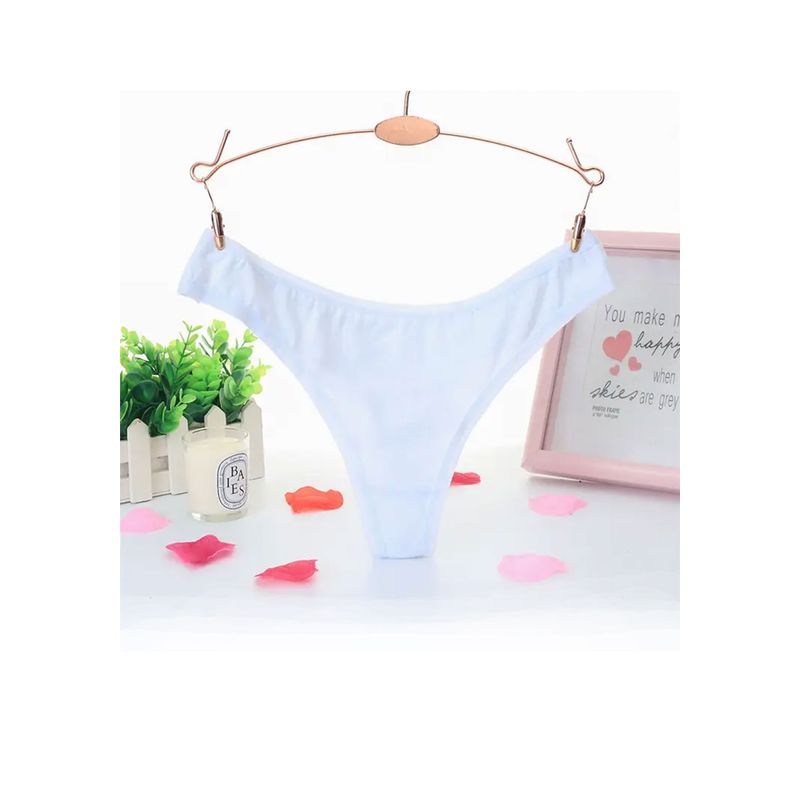 Fashion, accesorii si bijuterii - Femei - Lenjerie si pijamale femei - Lenjerie intima femei - Set 3 chiloti lenjerie intima pentru dama tip tanga, Multifloral in 3 culori, din Bumbac 100%, Crem, Alb, Roz, XS - Infinity.ro