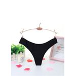 Fashion, accesorii si bijuterii - Femei - Lenjerie si pijamale femei - Lenjerie intima femei - Set 3 Chiloti lenjerie intima Dama tip Tanga, Multicolor 3 Culori, Bumbac 100%, Albastru, Turcoaz, Negru, XS - Infinity.ro