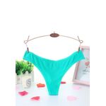 Fashion, accesorii si bijuterii - Femei - Lenjerie si pijamale femei - Lenjerie intima femei - Set 3 Chiloti lenjerie intima Dama tip Tanga, Multicolor 3 Culori, Bumbac 100%, Albastru, Turcoaz, Negru, XS - Infinity.ro