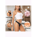 Fashion, accesorii si bijuterii - Femei - Lenjerie si pijamale femei - Lenjerie intima femei - Set 3 chiloti dama Premium din Matase Sintetica, Fara Cusatura tip Tanga, turcoaz, albastru, negru, M, PriStyle® - Infinity.ro