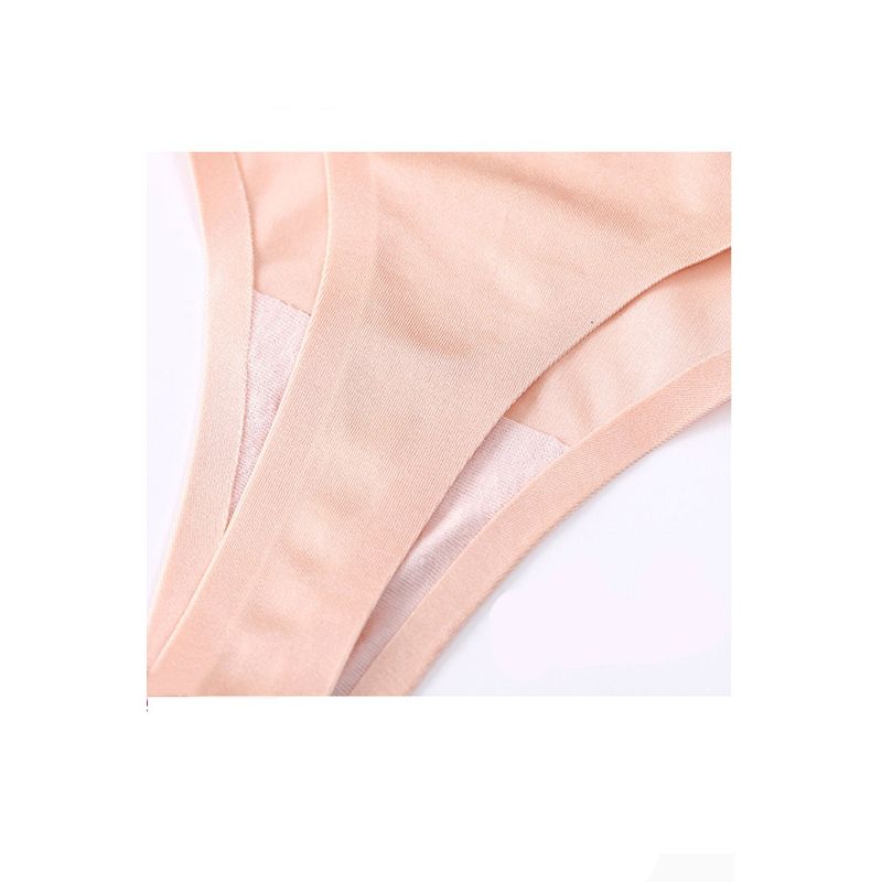 Fashion, accesorii si bijuterii - Femei - Lenjerie si pijamale femei - Lenjerie intima femei - Set 3 Chiloti de dama Premium tip Tanga, Satinati, Respirabili si Sexy, Fara Cusatura, Roz, marimea M, PriStyle® - Infinity.ro