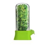 Casa si Gradina - Bucatarie si vesela - Organizare si depozitare bucatarie - Cutii alimentare - Suport pentru Pastrarea Plantelor Proaspete la Frigider cu Capac Transparent, Verde, 27x13 cm - Infinity.ro