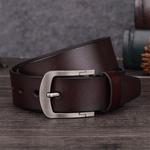 Fashion, accesorii si bijuterii - Barbati - Accesorii barbati - Curele barbati - Set 2 Curele Barbati, Piele Naturala Premium, Catarama Metalica Rezistenta cu, Negru si Maro, 120 cm - Infinity.ro