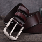Fashion, accesorii si bijuterii - Barbati - Accesorii barbati - Curele barbati - Set 2 Curele Barbati, Piele Naturala Premium, Catarama Metalica Rezistenta cu, Negru si Maro, 120 cm - Infinity.ro