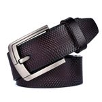 Fashion, accesorii si bijuterii - Barbati - Accesorii barbati - Curele barbati - Curea Premium pentru Barbati, din Piele de Calitate Superioara si Catarama de Otel, Maro Inchis, 120cm - Infinity.ro