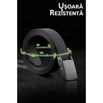 Fashion, accesorii si bijuterii - Barbati - Accesorii barbati - Curele barbati - Curea Pentru Barbati si Baieti, fara Gauri, cu Inchidere Simpla si Rapida, Lungime Reglabila, Negru, 500kg - Infinity.ro