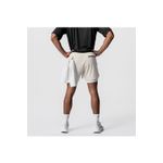 Sport si Outdoor - Echipament Sportiv - Imbracaminte sport - Pantaloni scurti sport - Pantaloni Scurti in Doua Straturi, Elastici si Respirabili, Alb, M - Infinity.ro