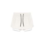 Sport si Outdoor - Echipament Sportiv - Imbracaminte sport - Pantaloni scurti sport - Pantaloni Scurti in Doua Straturi, Elastici si Respirabili, Alb, M - Infinity.ro