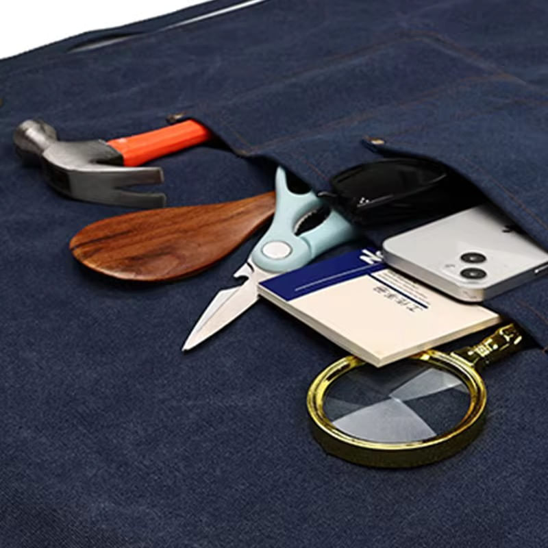 Casa si Gradina - Textile si covoare - Textile bucatarie - Sorturi bucatarie si gratar - Sort pentru Bucatari, Chelneri, Barista din Bumbac Rezisent Tip Denim, Marime Universala Reglabila, Negru - Infinity.ro