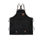 Casa si Gradina - Textile si covoare - Textile bucatarie - Sorturi bucatarie si gratar - Sort pentru Bucatari, Chelneri, Barista din Bumbac Rezisent Tip Denim, Marime Universala Reglabila, Negru - Infinity.ro