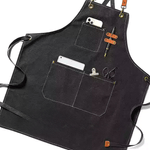 Casa si Gradina - Textile si covoare - Textile bucatarie - Sorturi bucatarie si gratar - Sort pentru Bucatari, Chelneri, Barista din Bumbac Rezisent Tip Denim, Marime Universala Reglabila, Negru - Infinity.ro