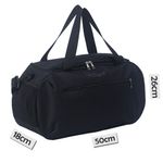 Sport si Outdoor - Echipament Sportiv - Accesorii echipament sportiv - Genti si borsete fitness - Set de La Producator din Geanta pentru Sala si Doua Tricouri Quick Dry pentru Fitness sau E, Argintiu, Negru, 50x18x26cm - Infinity.ro
