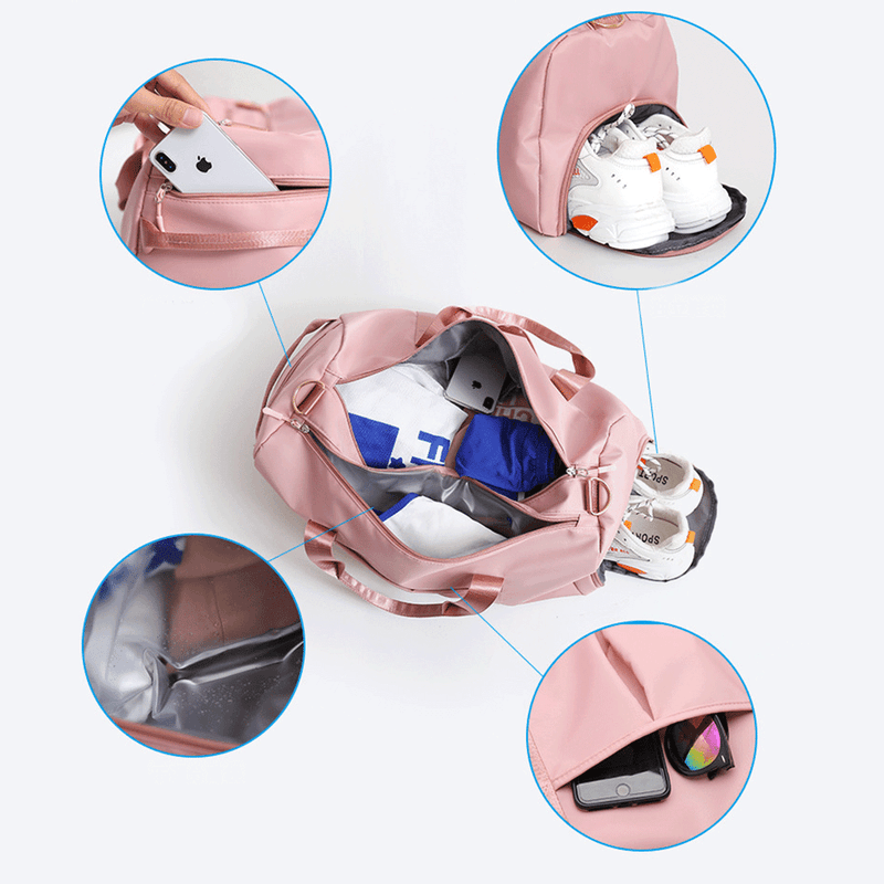 Sport si Outdoor - Echipament Sportiv - Accesorii echipament sportiv - Genti si borsete fitness - Geanta Sport sau Calatorie Multifunctionala, Roz, 26 cm, 47 cm, 23 cm - Infinity.ro