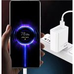 Laptop, Telefoane si Tablete - Telefoane mobile si accesorii - Accesorii Telefoane - Incarcatoare telefoane - Set Incarcator 67W si cablu USB-C la USB-A pentru Telefoane cu mufa USB-C Android si Apple iPhone 15 / 15 Pro /, Alb, 1m - Infinity.ro
