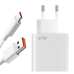 Laptop, Telefoane si Tablete - Telefoane mobile si accesorii - Accesorii Telefoane - Incarcatoare telefoane - Set Incarcator 67W si cablu USB-C la USB-A pentru Telefoane cu mufa USB-C Android si Apple iPhone 15 / 15 Pro /, Alb, 1m - Infinity.ro