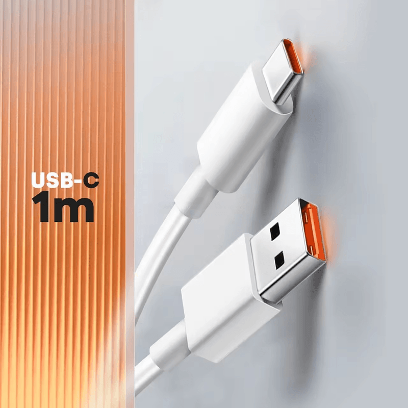 Laptop, Telefoane si Tablete - Telefoane mobile si accesorii - Accesorii Telefoane - Incarcatoare telefoane - Set Incarcator 67W si cablu USB-C la USB-A pentru Telefoane cu mufa USB-C Android si Apple iPhone 15 / 15 Pro /, Alb, 1m - Infinity.ro