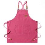 Casa si Gradina - Textile si covoare - Textile bucatarie - Sorturi bucatarie si gratar - Sort pentru Bucatari, Chelneri, Barista din Bumbac Rezisent Tip Denim, Marime Universala Reglabila, Roz - Infinity.ro