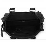 Fashion, accesorii si bijuterii - Barbati - Accesorii barbati - Genti si rucsacuri barbati - Geanta Office pentru Barbati, din Piele Naturala Premium, Impermeabila, Neagra, 30 x 40 x 12 cm - Infinity.ro