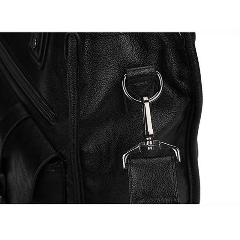 Fashion, accesorii si bijuterii - Barbati - Accesorii barbati - Genti si rucsacuri barbati - Geanta Office, din Piele Naturala Premium, Impermeabila, Neagra, 30 x 40 x 12 cm - Infinity.ro