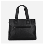 Fashion, accesorii si bijuterii - Barbati - Accesorii barbati - Genti si rucsacuri barbati - Geanta Office, din Piele Naturala Premium, Impermeabila, Neagra, 30 x 40 x 12 cm - Infinity.ro