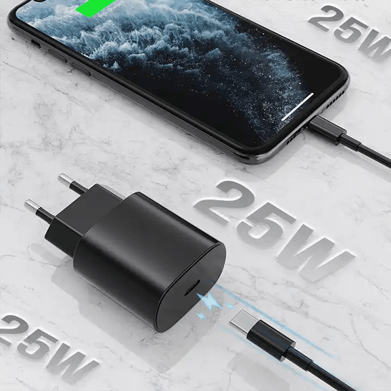 Laptop, Telefoane si Tablete - Telefoane mobile si accesorii - Accesorii Telefoane - Incarcatoare telefoane - Incarcator universal USB - C, compatibil cu orice model de Samsung, Negru, 25W - Infinity.ro