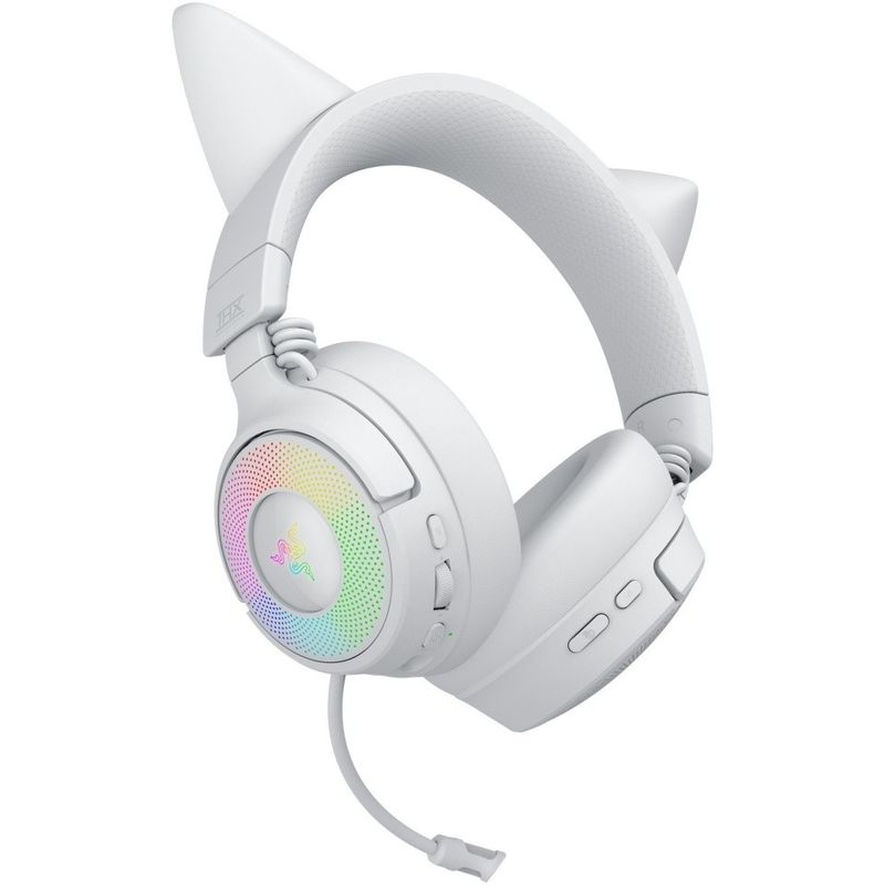 PC, gaming si accesorii - Gaming - Accesorii gaming - Controlere, Volane si Casti gaming - Casti wireless Razer Kraken Kitty V3 Pro, THX Spatial Audio, iluminare RGB, microfon detasabil unidirectional, Alb - Infinity.ro