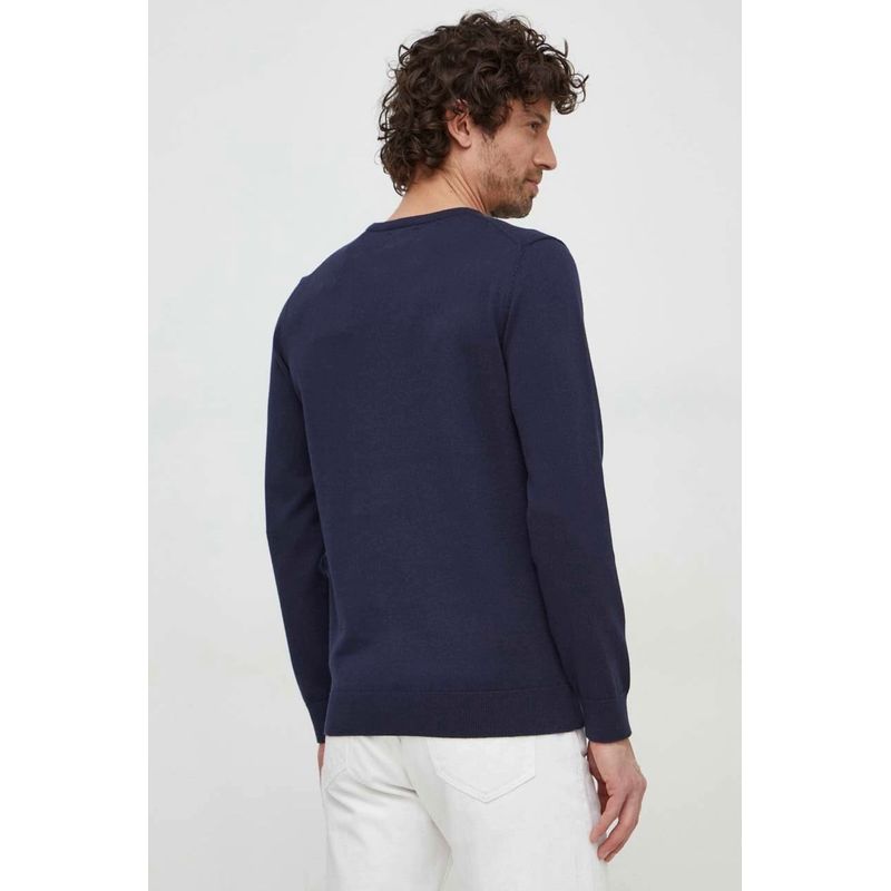 Fashion, accesorii si bijuterii - Barbati - Imbracaminte - Pulovere barbati - Pulover barbati din bumbac Classic Gant 8030561 Bleumarin M INTL - Infinity.ro
