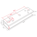 Casa si Gradina - Electrice - Smart Home - Control acces si accesorii - Suport U pt. montaj electromagnet CSE-280P-S pe usi din sticla CSE-280P-U - Infinity.ro