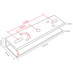 Casa si Gradina - Electrice - Smart Home - Control acces si accesorii - Suport U pt. montaj electromagnet CSE-180P-(S) pe usi din sticla CSE-180P-U - Infinity.ro