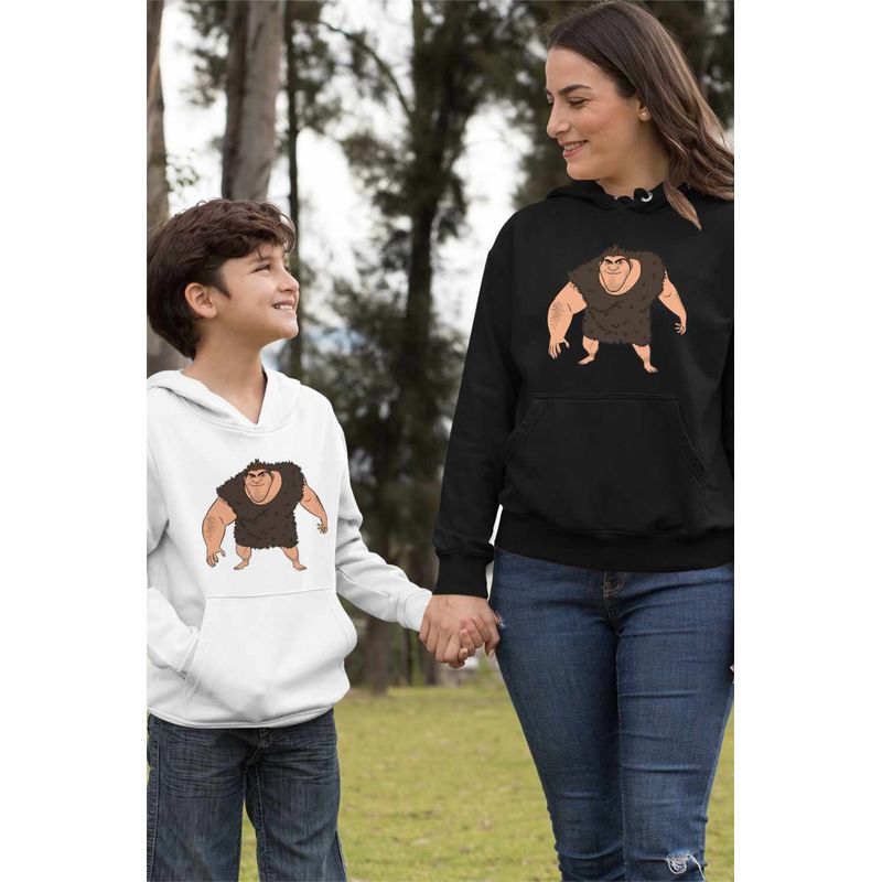 Fashion, accesorii si bijuterii - Femei - Imbracaminte femei - Hanorace femei - Hanorac Femei The Croods Grug Tata Desene Animate Epoca de Piatra, negru, marime S - Infinity.ro