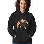Fashion, accesorii si bijuterii - Femei - Imbracaminte femei - Hanorace femei - Hanorac Femei The Croods Grug Tata Desene Animate Epoca de Piatra, negru, marime S - Infinity.ro