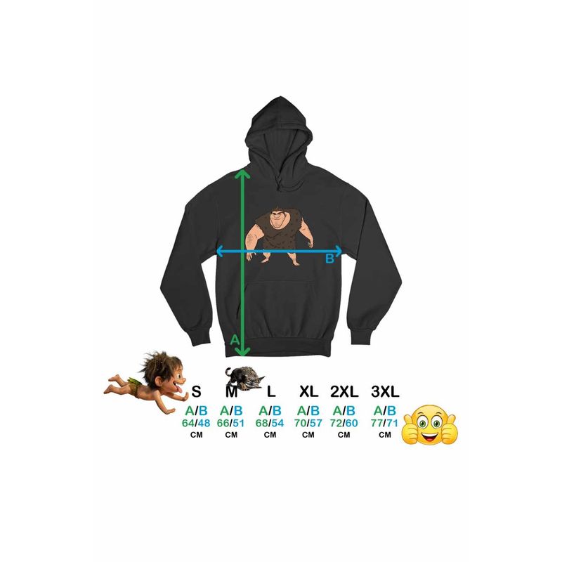 Fashion, accesorii si bijuterii - Femei - Imbracaminte femei - Hanorace femei - Hanorac Femei The Croods Grug Tata Desene Animate Epoca de Piatra, negru, marime S - Infinity.ro