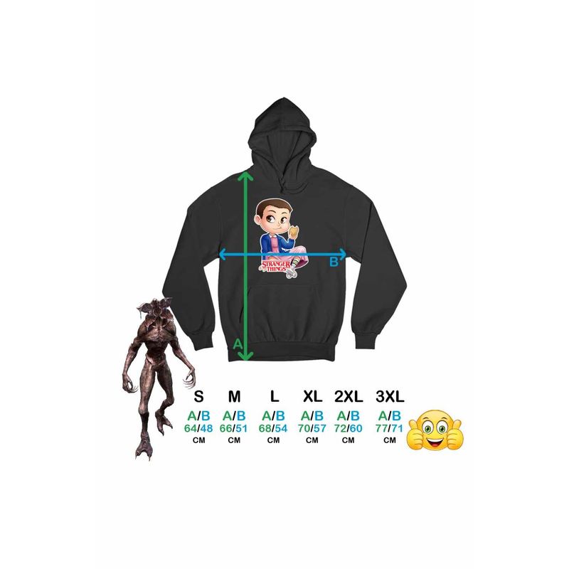 Fashion, accesorii si bijuterii - Femei - Imbracaminte femei - Hanorace femei - Hanorac Femei Stranger Things Jane Eleven Desene Cartoon, negru, marime S - Infinity.ro