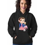 Fashion, accesorii si bijuterii - Femei - Imbracaminte femei - Hanorace femei - Hanorac Femei Stranger Things Jane Eleven Desene Cartoon, negru, marime S - Infinity.ro