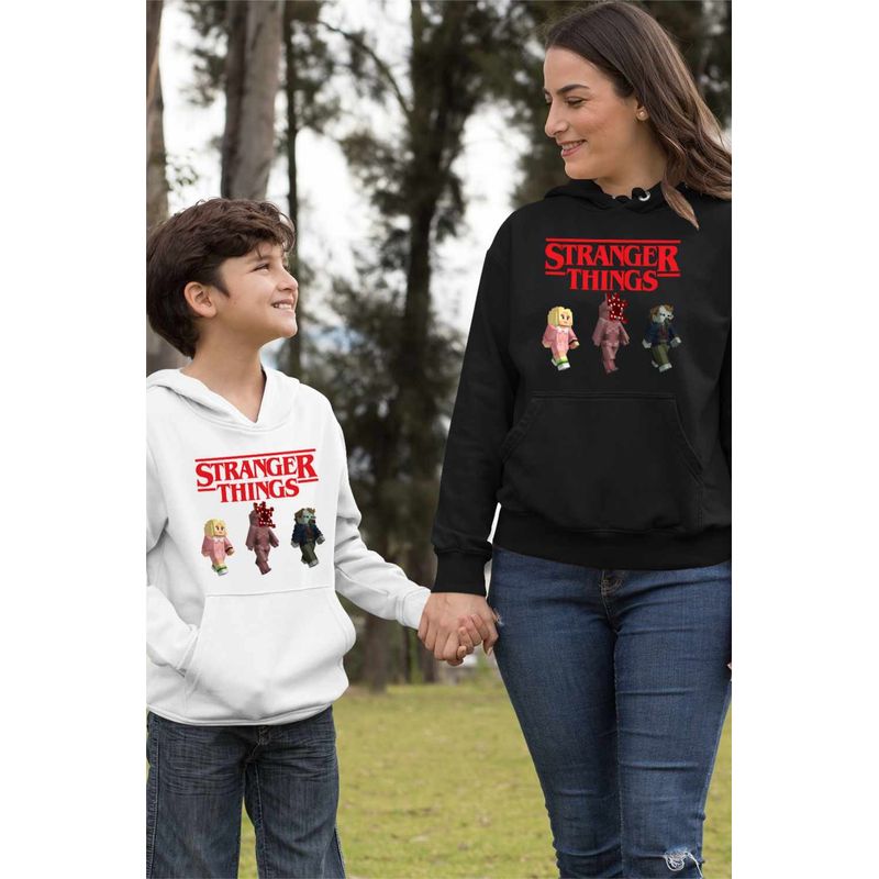 Fashion, accesorii si bijuterii - Femei - Imbracaminte femei - Hanorace femei - Hanorac Femei Stranger Things Minecraft Demogorgon Roblox, negru, marime S - Infinity.ro