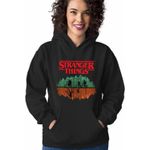 Fashion, accesorii si bijuterii - Femei - Imbracaminte femei - Hanorace femei - Hanorac Femei Stranger Things Padure Bicilete Abis Monstri, negru, marime S - Infinity.ro
