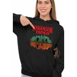 Fashion, accesorii si bijuterii - Femei - Imbracaminte femei - Hanorace femei - Hanorac Femei Stranger Things Padure Bicilete Abis Monstri, negru, marime S - Infinity.ro