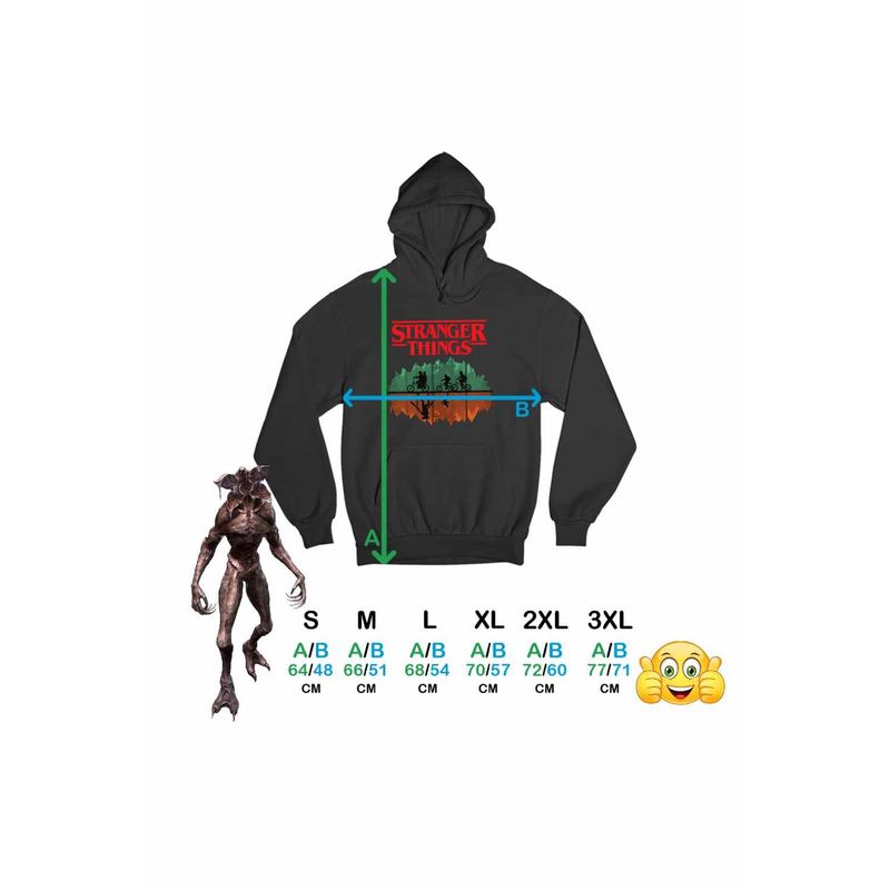 Fashion, accesorii si bijuterii - Femei - Imbracaminte femei - Hanorace femei - Hanorac Femei Stranger Things Padure Bicilete Abis Monstri, negru, marime S - Infinity.ro