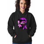 Fashion, accesorii si bijuterii - Femei - Imbracaminte femei - Hanorace femei - Hanorac Femei Stranger Things Pixel Art Jane Eleven, negru, marime S - Infinity.ro