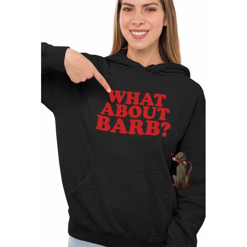 Fashion, accesorii si bijuterii - Femei - Imbracaminte femei - Hanorace femei - Hanorac Femei Stranger Things What About Barb, negru, marime S - Infinity.ro