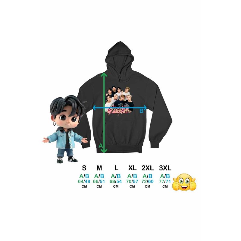 Fashion, accesorii si bijuterii - Femei - Imbracaminte femei - Hanorace femei - Hanorac Femei Stray Kids Party Merch Kpop, negru, marime S - Infinity.ro