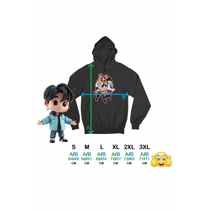 Fashion, accesorii si bijuterii - Femei - Imbracaminte femei - Hanorace femei - Hanorac Femei Stray Kids Anime Merch Kpop Korean, negru, marime S - Infinity.ro