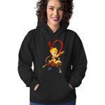 Fashion, accesorii si bijuterii - Femei - Imbracaminte femei - Hanorace femei - Hanorac Femei Sun Wukong Monkey King Aventuri, negru, marime S - Infinity.ro