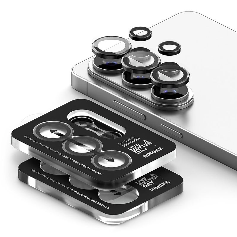 Laptop, Telefoane si Tablete - Telefoane mobile si accesorii - Accesorii Telefoane - Folii protectie telefoane - Folie Camera pentru Samsung Galaxy S26 Ultra (set 2) - Ringke Camera Lens Frame Glass - Black - Infinity.ro