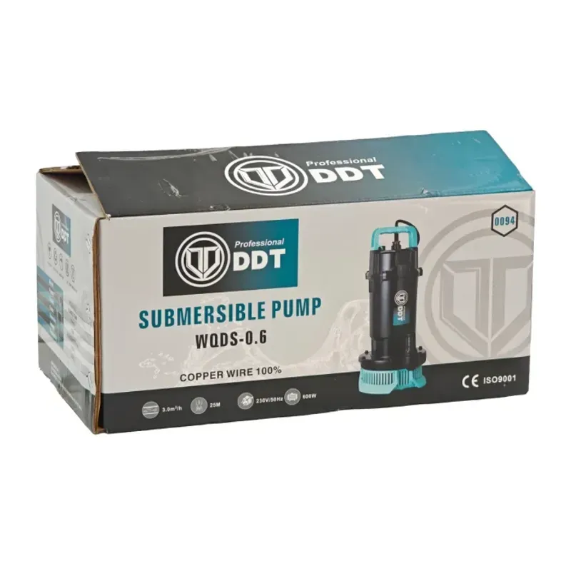 Casa si Gradina - Gradinarit si plante - Instalatii si accesorii pentru irigatii - Pompe apa - Pompa submersibila apa curata DDT WQDS-0.6, Putere 0.75 CP, Debit 3 mc/h, Refulare 25 m, Bobinaj cupru masiv - Infinity.ro