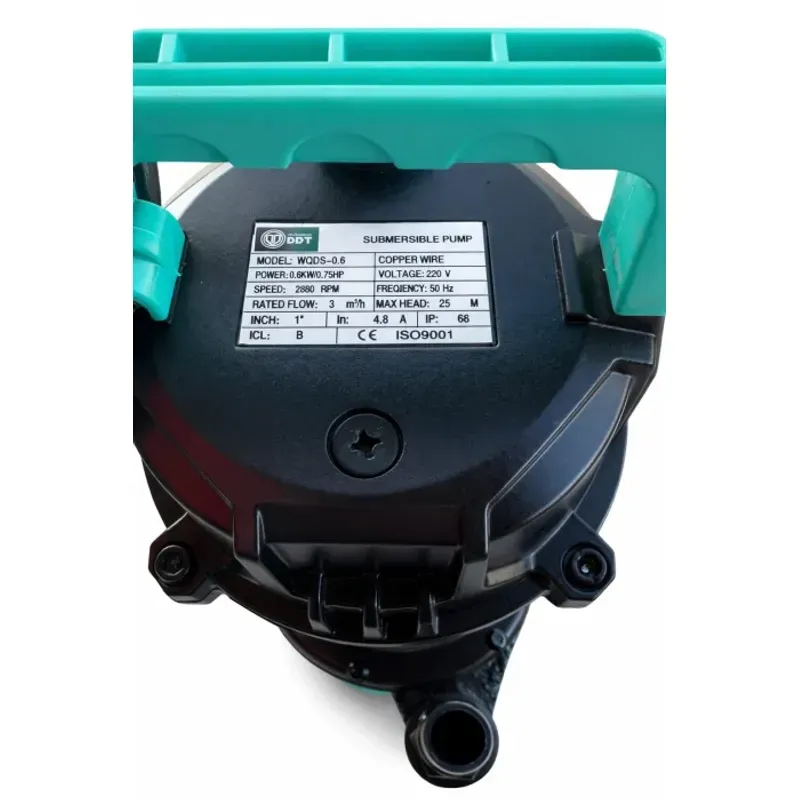 Casa si Gradina - Gradinarit si plante - Instalatii si accesorii pentru irigatii - Pompe apa - Pompa submersibila apa curata DDT WQDS-0.6, Putere 0.75 CP, Debit 3 mc/h, Refulare 25 m, Bobinaj cupru masiv - Infinity.ro